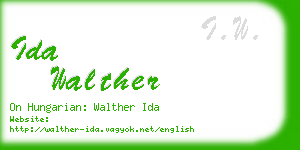 ida walther business card